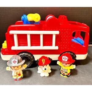 FP Little People Helping Others Fire Truck musical ladder firefighters Dalmatian